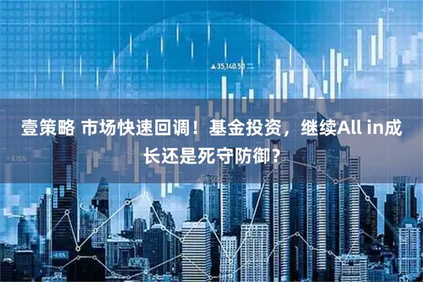 壹策略 市场快速回调！基金投资，继续All in成长还是死守防御？
